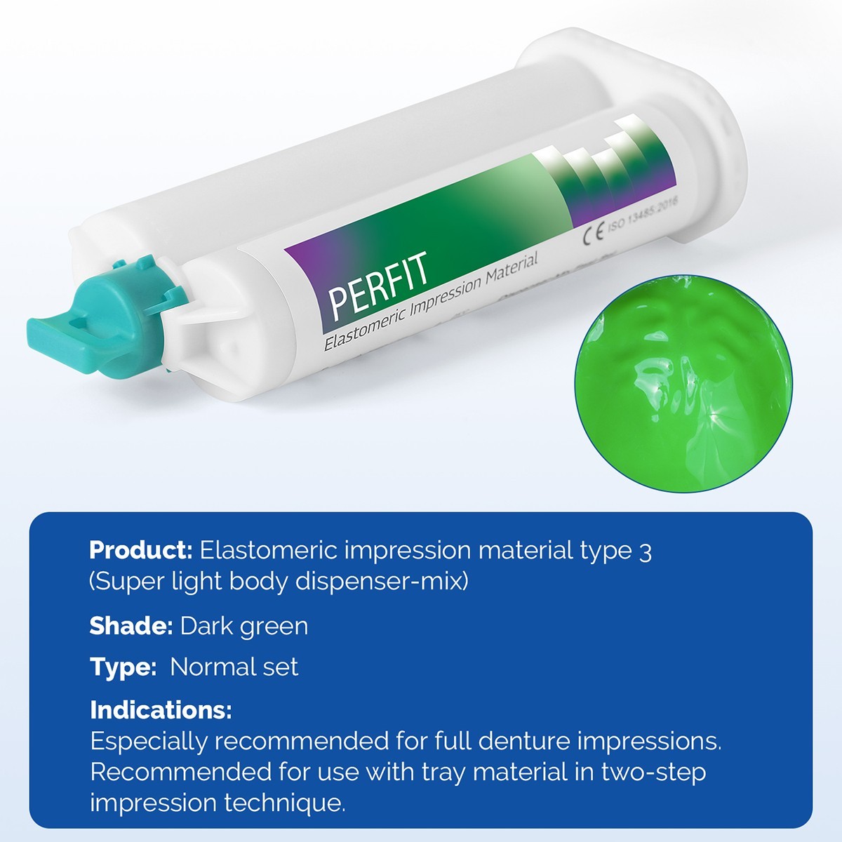 Dental Elastomeric Impression Material Fast/Normal Set Type 1/2/3 Dispenser-Mix