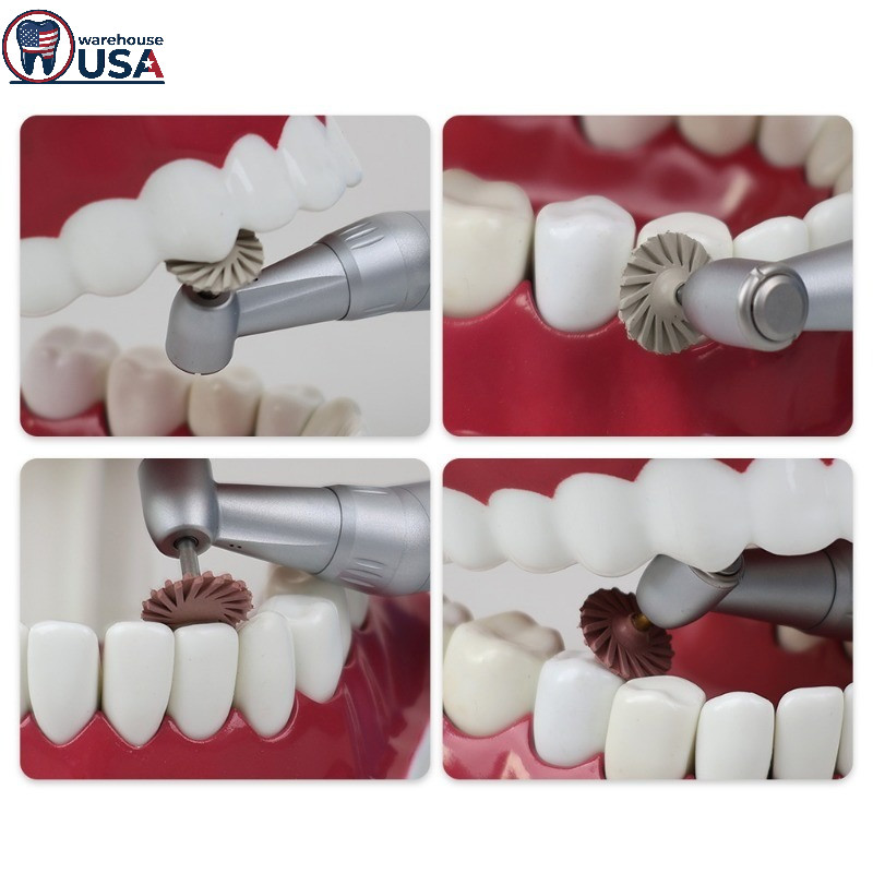 6pc Dental Composite Polishing Diamond System RA 14mm Spiral Wheel Kit for Resin