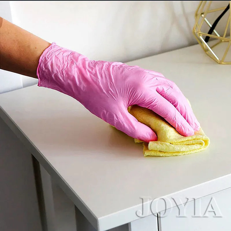 Pink Nitrile Disposable Gloves 50 100 XS Small Woman Girl Kids Household