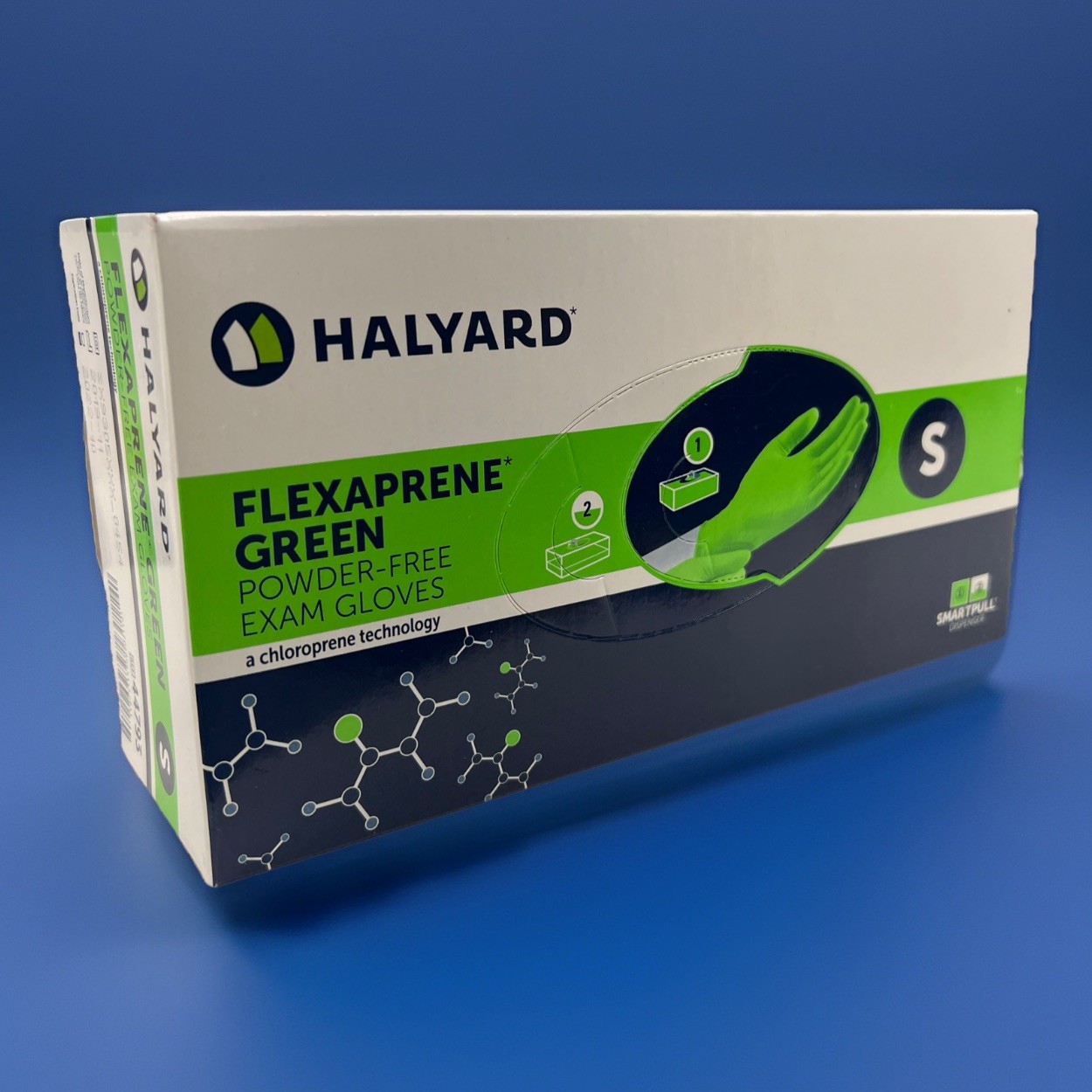 Halyard Health 44793 Flexaprene Green Exam Chloroprene Glove Small Case *READ*