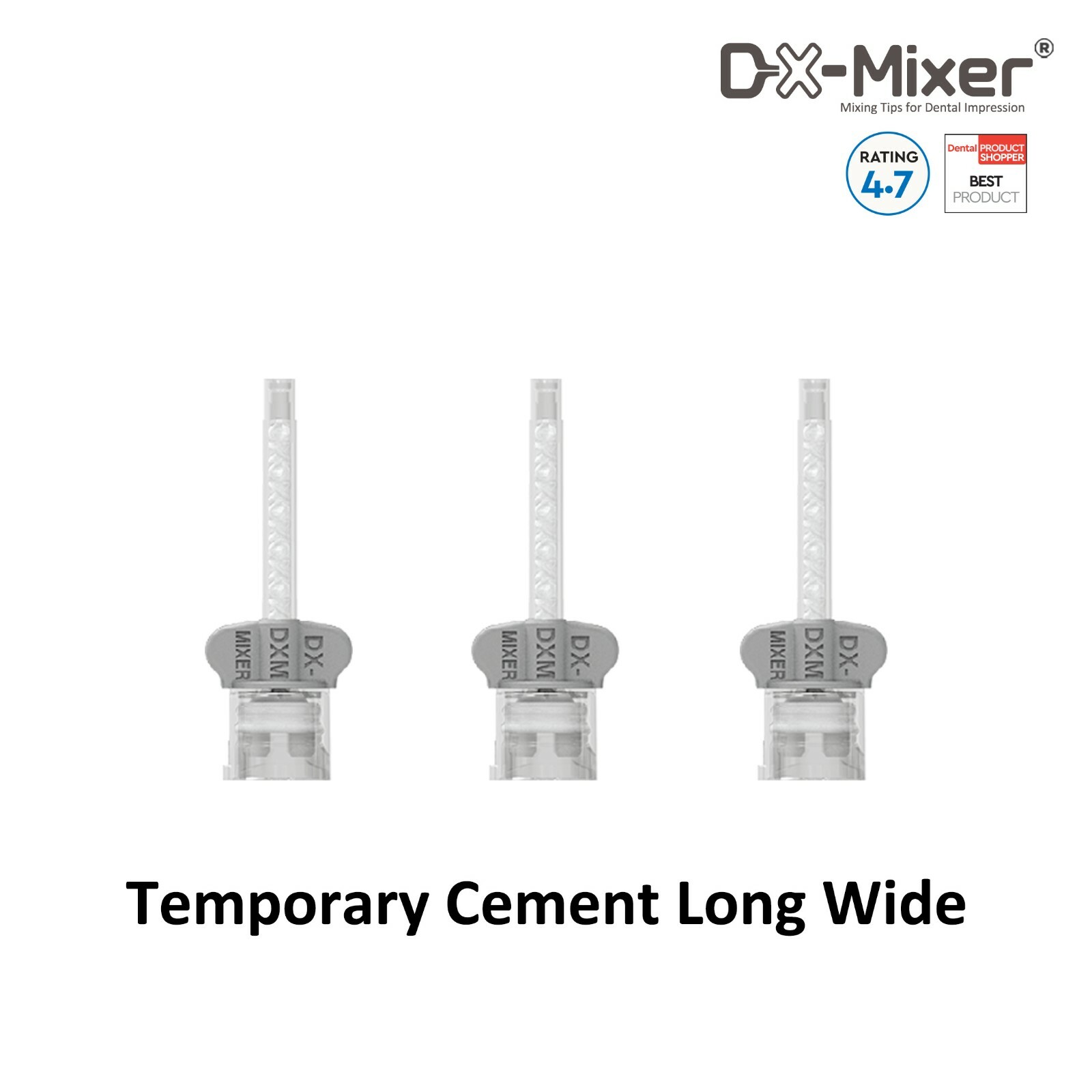 Temporary Cement Long Wide Dental HP Mixing Tips DX-Mixer® 5ml cartridge 48pcs