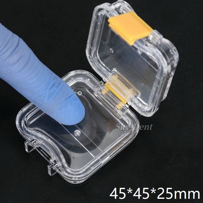 Plastic Denture Teeth Acrylic Membrane Hinged Display Case Jewelry Storage Box