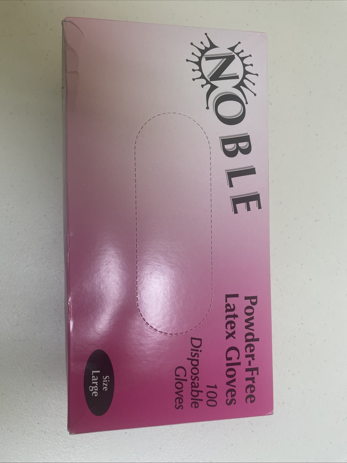 Noble Products White Powder-Free Disposable Latex Gloves – Large 100 Pairs