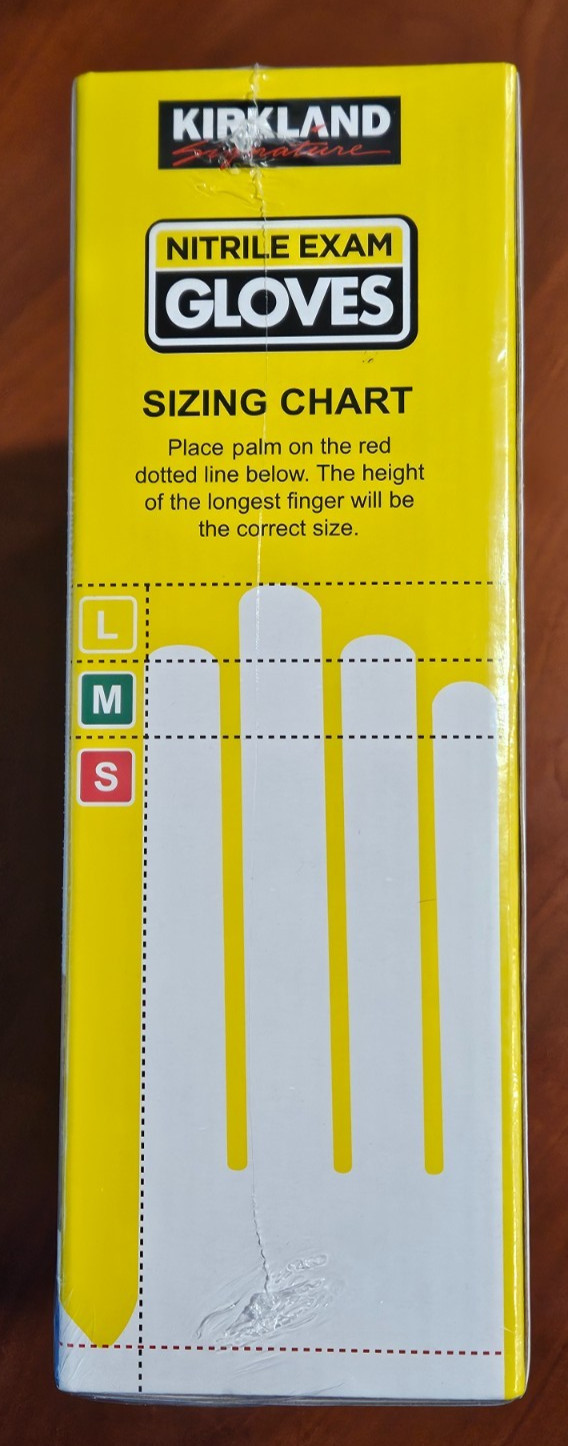 Kirkland Signature Nitrile Exam Multipurpose Gloves Large LG L 400 ct Exp 1/2030