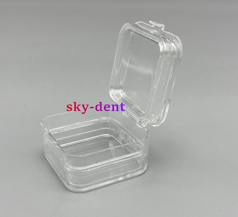 10 Pcs Hinged Display Box Membrane Jewelry Chip Shockproof Denture Storage Case