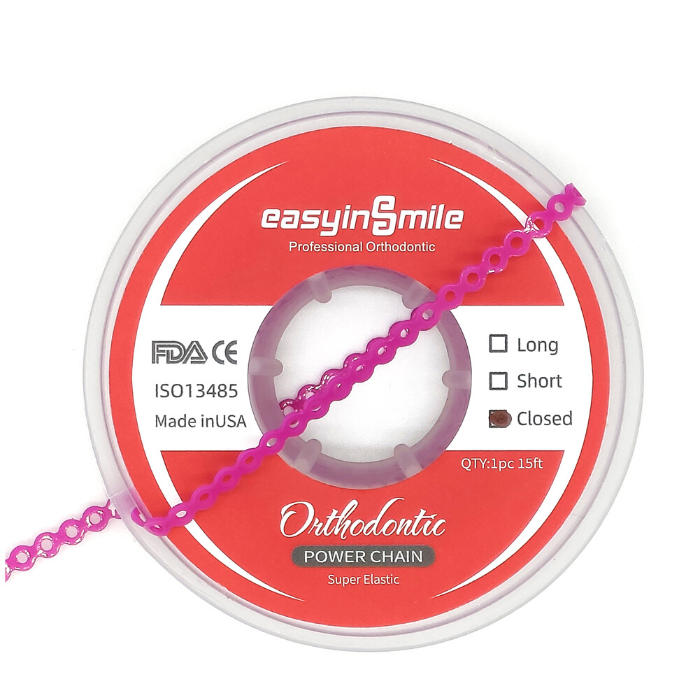15ft Dental Elastic Power Chains Braces Orthodontics Ligature Ultra Rubber Bands