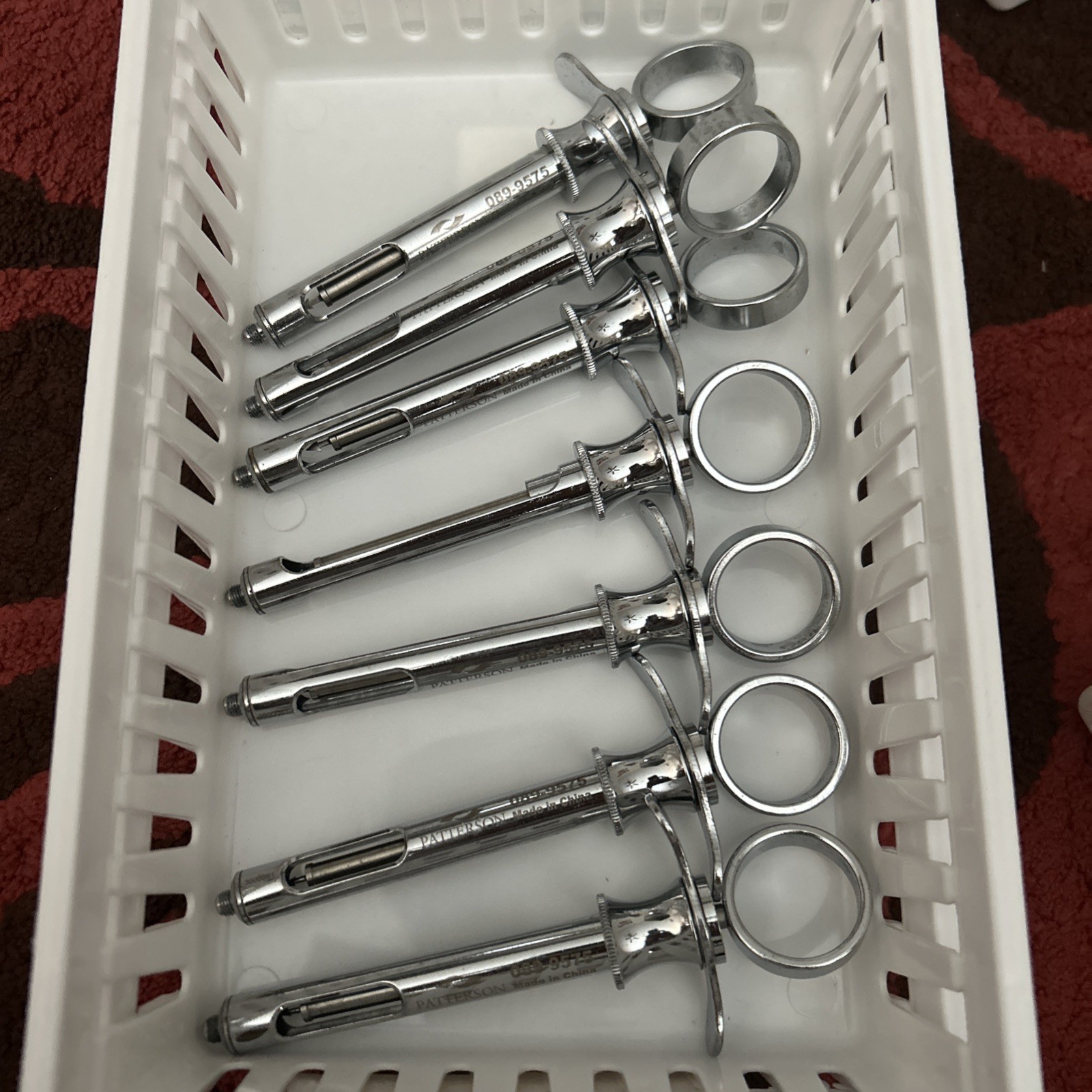 Patterson Dental Aspirating Syringe 089-9575 Made China Lot of 7
