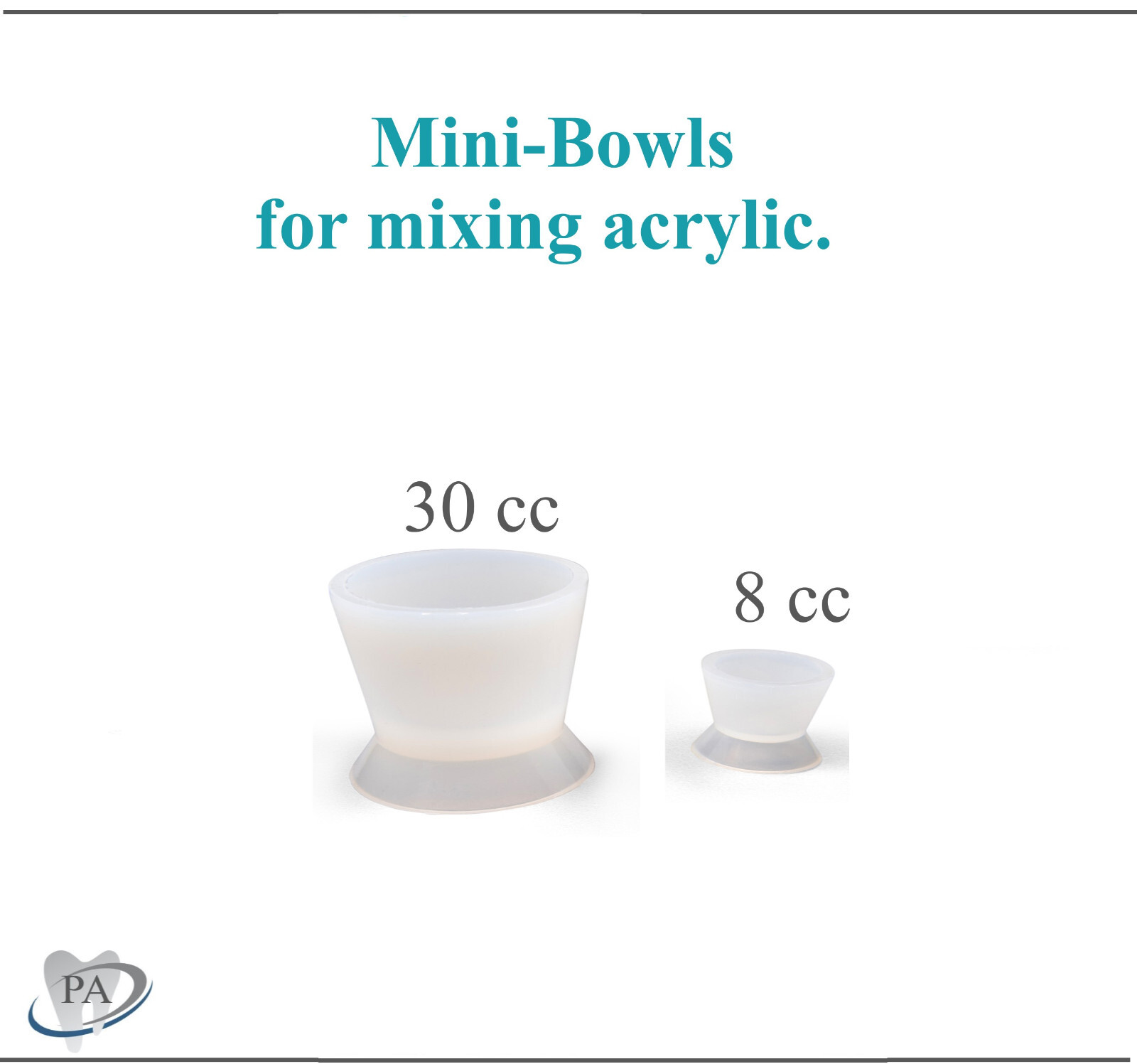Dental Mini-Bowl Handy Silicone Mini Bowls for Mixing Acrylic Small or Medium