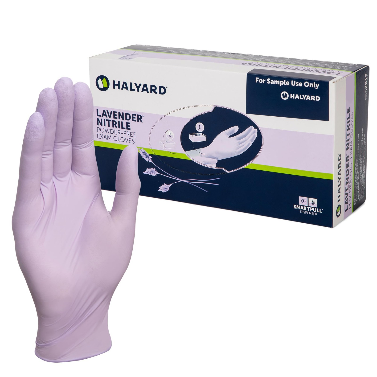 Lavender Nitrile Exam Gloves Powderfree Nonsterile 3.1 Mil 9.5 Inches Lavender M