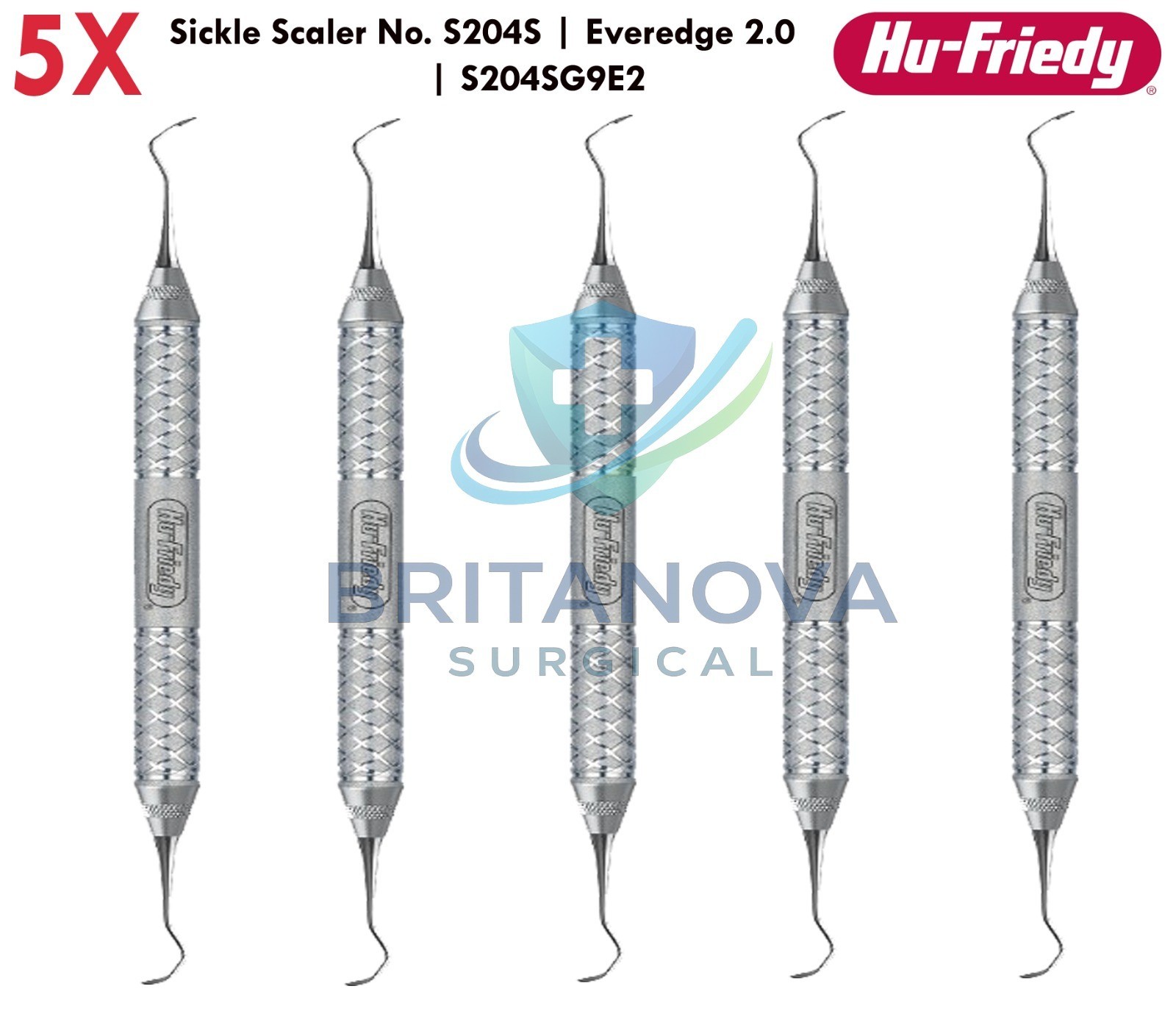 Sickle Scaler No. S204S | Everedge 2.0 | S204SG9E2 Kit /5 Pcs HU FRIEDY