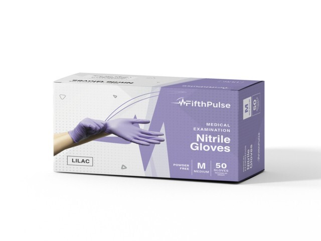 Fifth Pulse Nitrile Exam Latex Free & Powder Free Gloves – Lilac – 50pcs (XL)