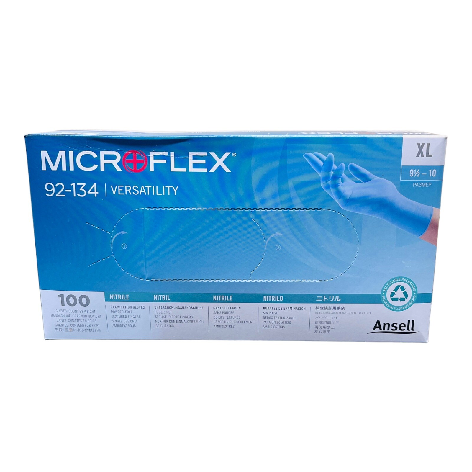 MICROFLEX 92-134 | Versatile Nitrile EXAM GLOVES XL (Box of 100)