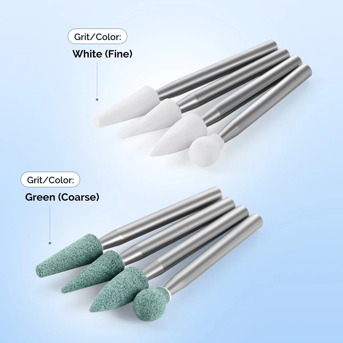Dental White/Green Stone Polishing FG Burs Aluminum Oxide Abrasive Bur FG 1.6mm