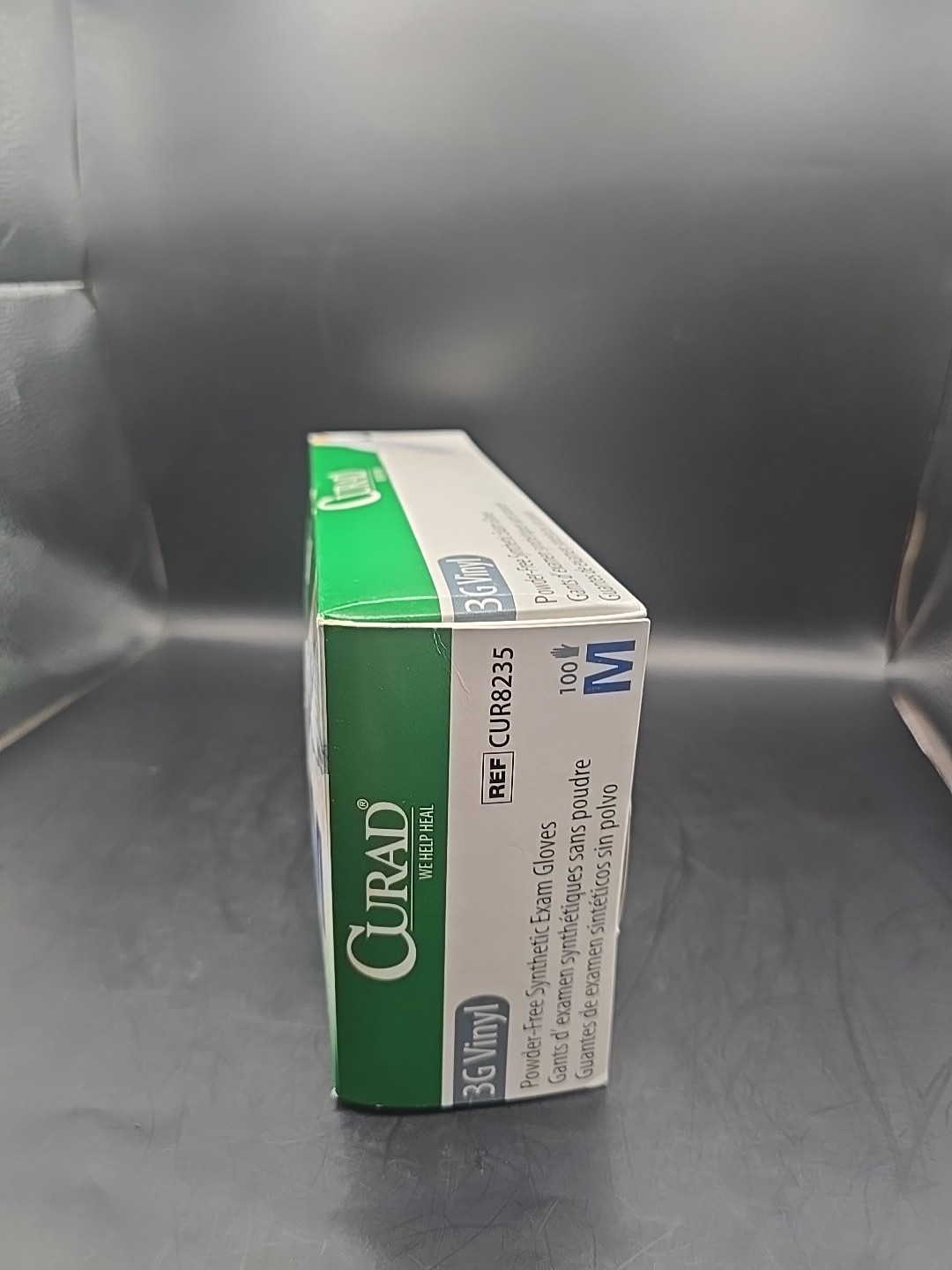 Curad 3G Vinyl Powder Free Exam Gloves Medium 1 Box 100 Gloves