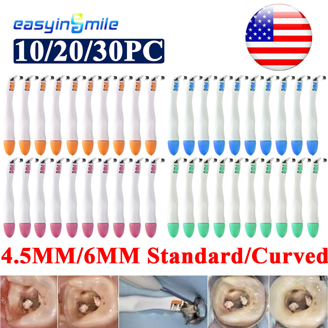 Adjust Dental Metal Curved Matrix Bands Molar/Premolar Restoration 10/20/30Pcs