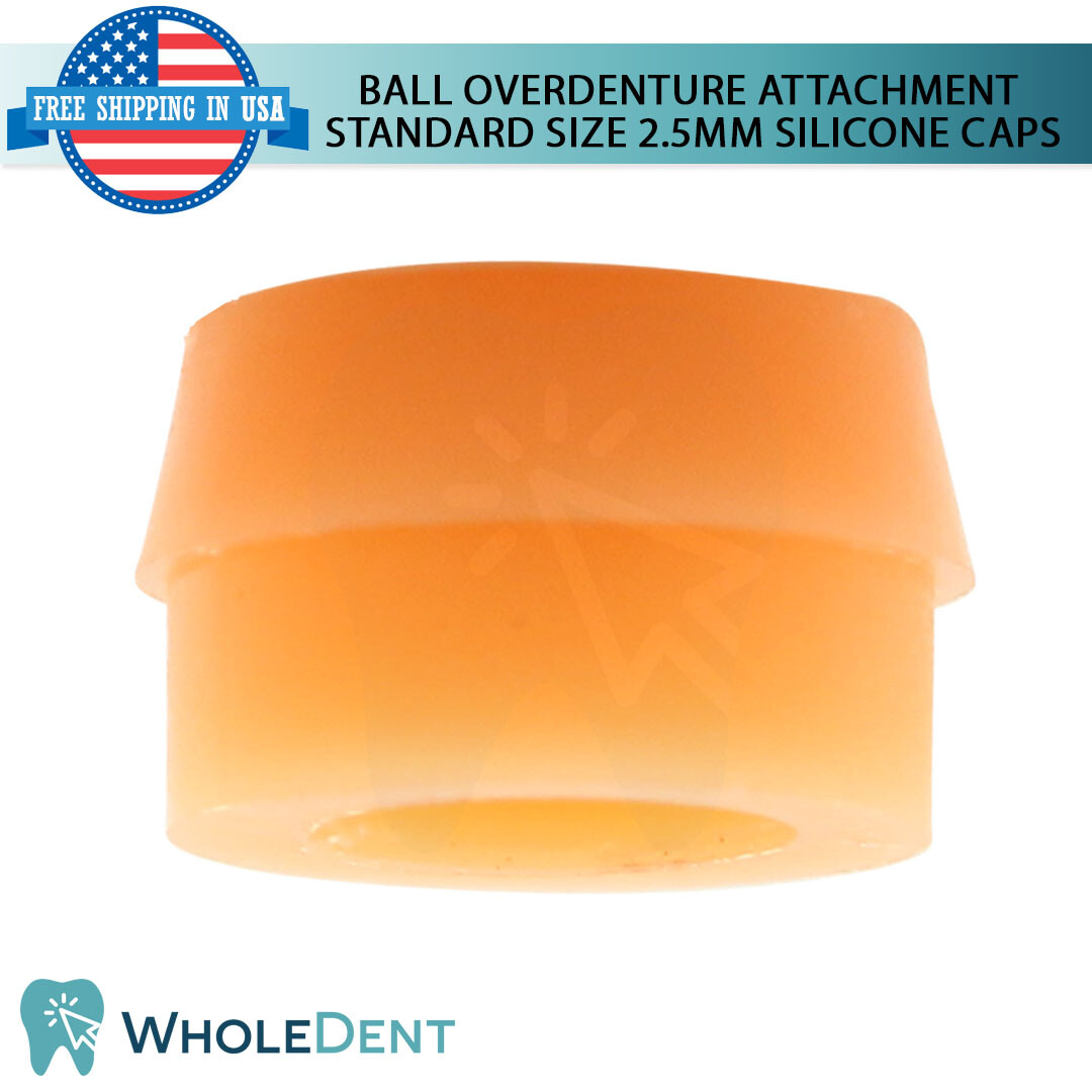 10x Soft Silicone Cap Ø2.5mm Ball Attachment Abut ment Dental Im plant