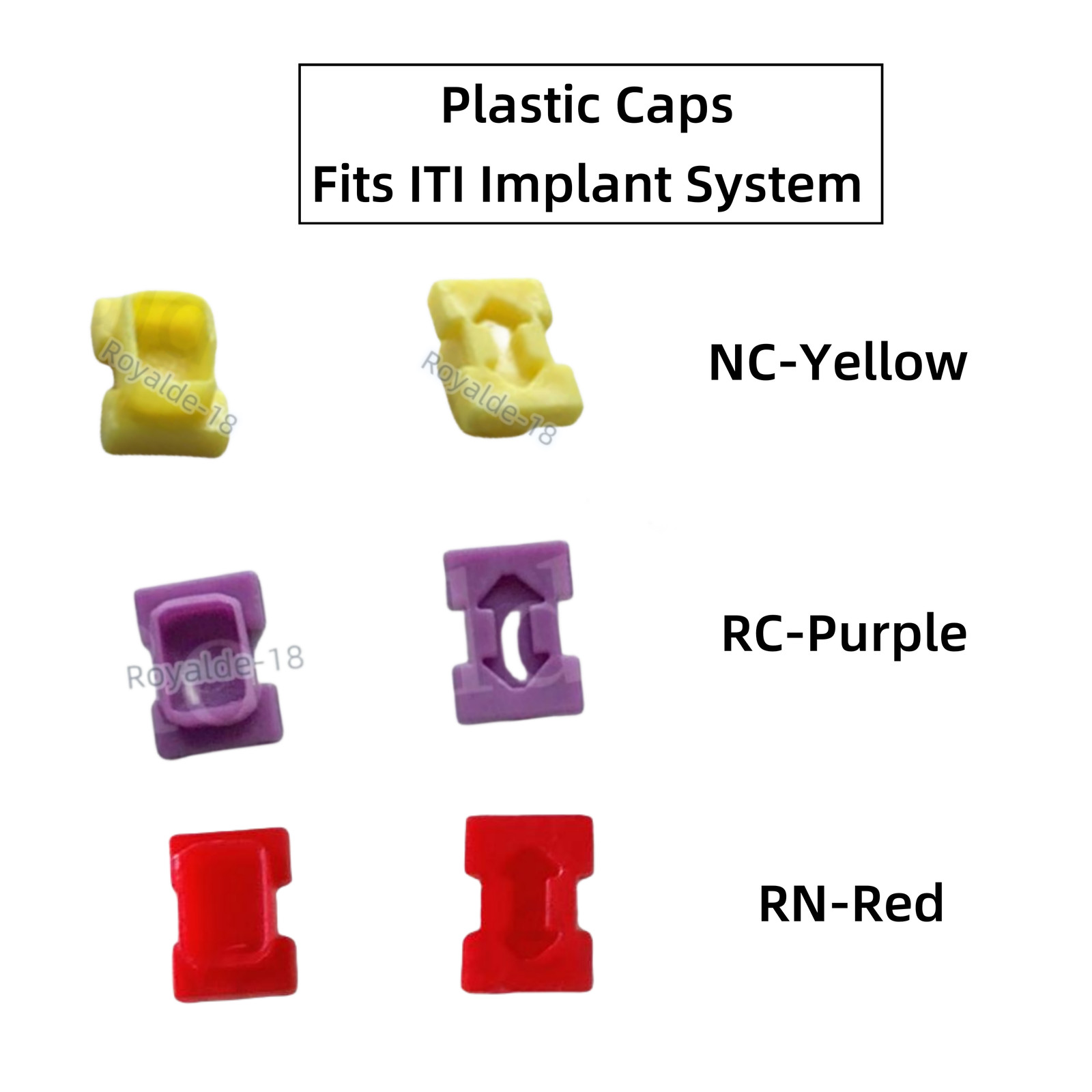 Dental Caps Close Red Plastic Cap Closed Tray Impression Coping RN/RC/NC