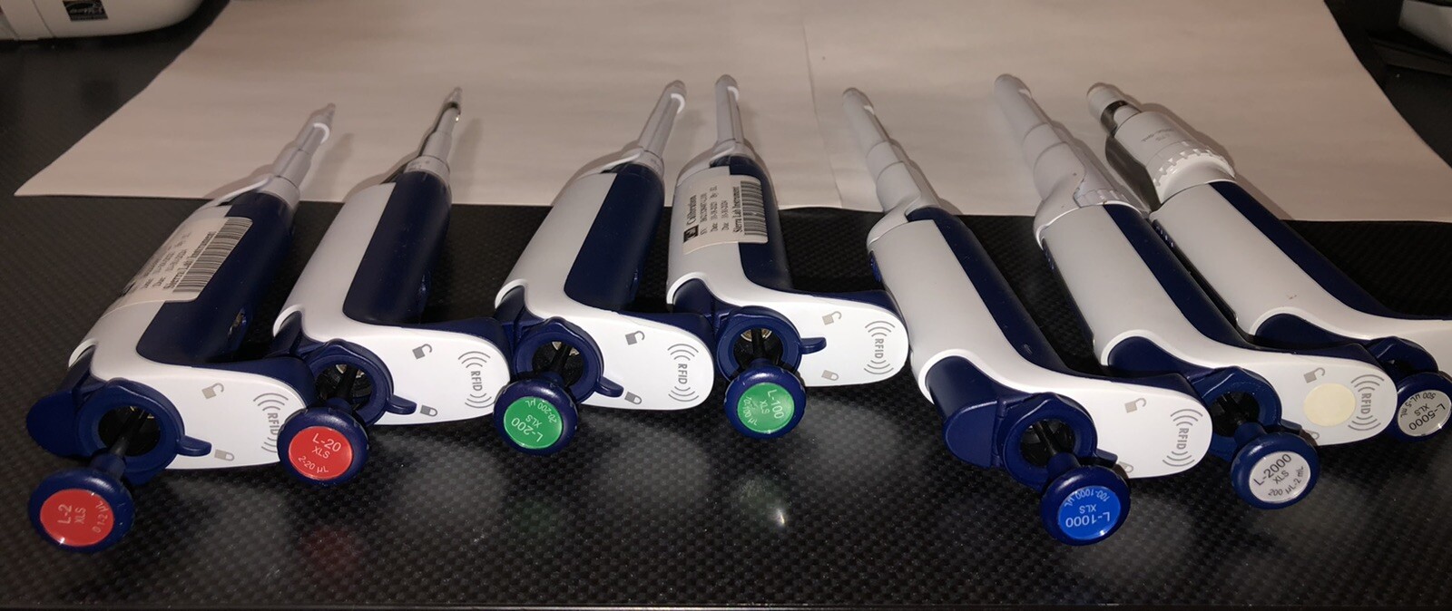 Lot 4 Mettler Rainin Pipet lite XLS RFID LTS Pipettes L1000 L200 L20 L2 Caled Ex