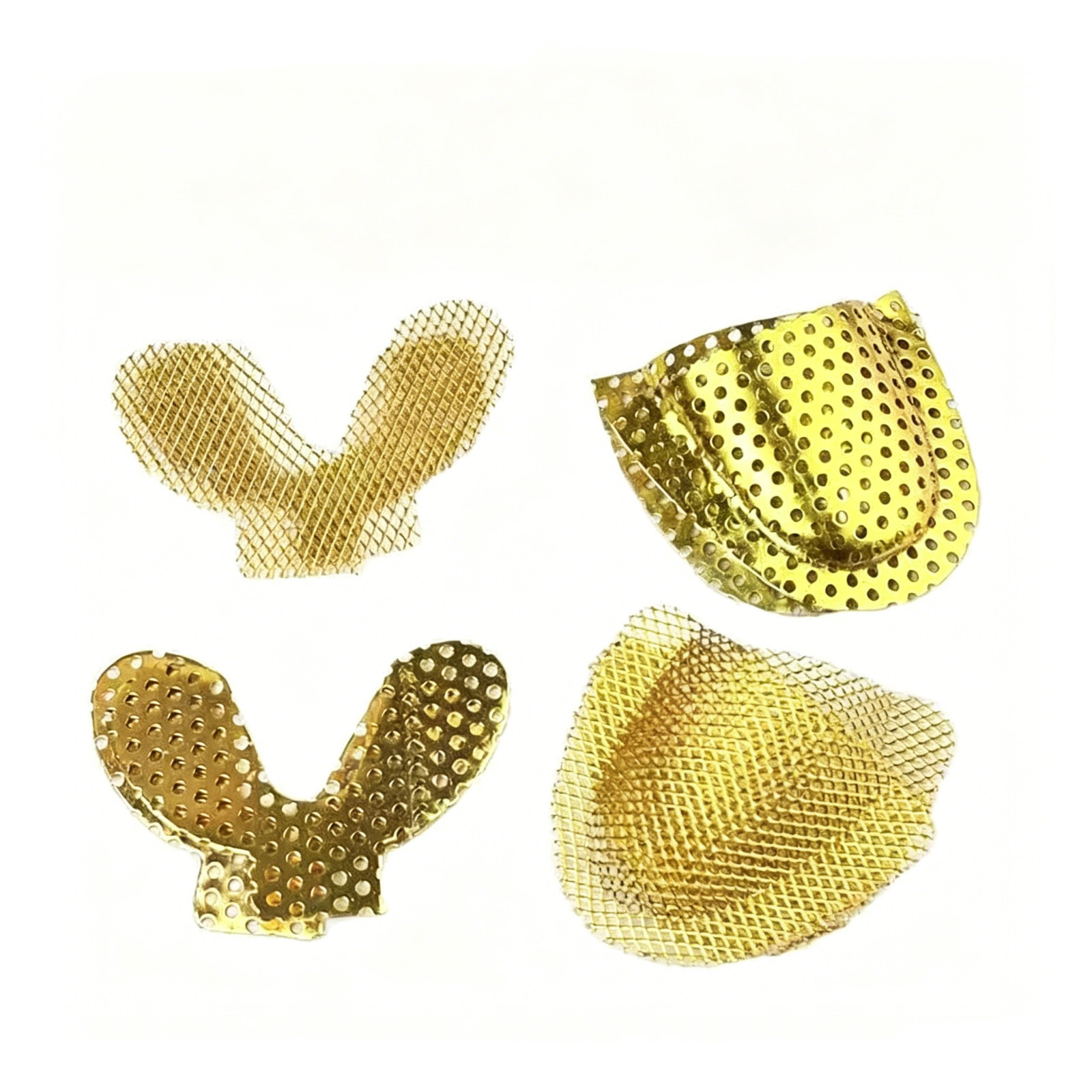 5 Pairs Dental Lab Grid Strengtheners Frego Reinforcement Mesh Gold/Sliver Upper