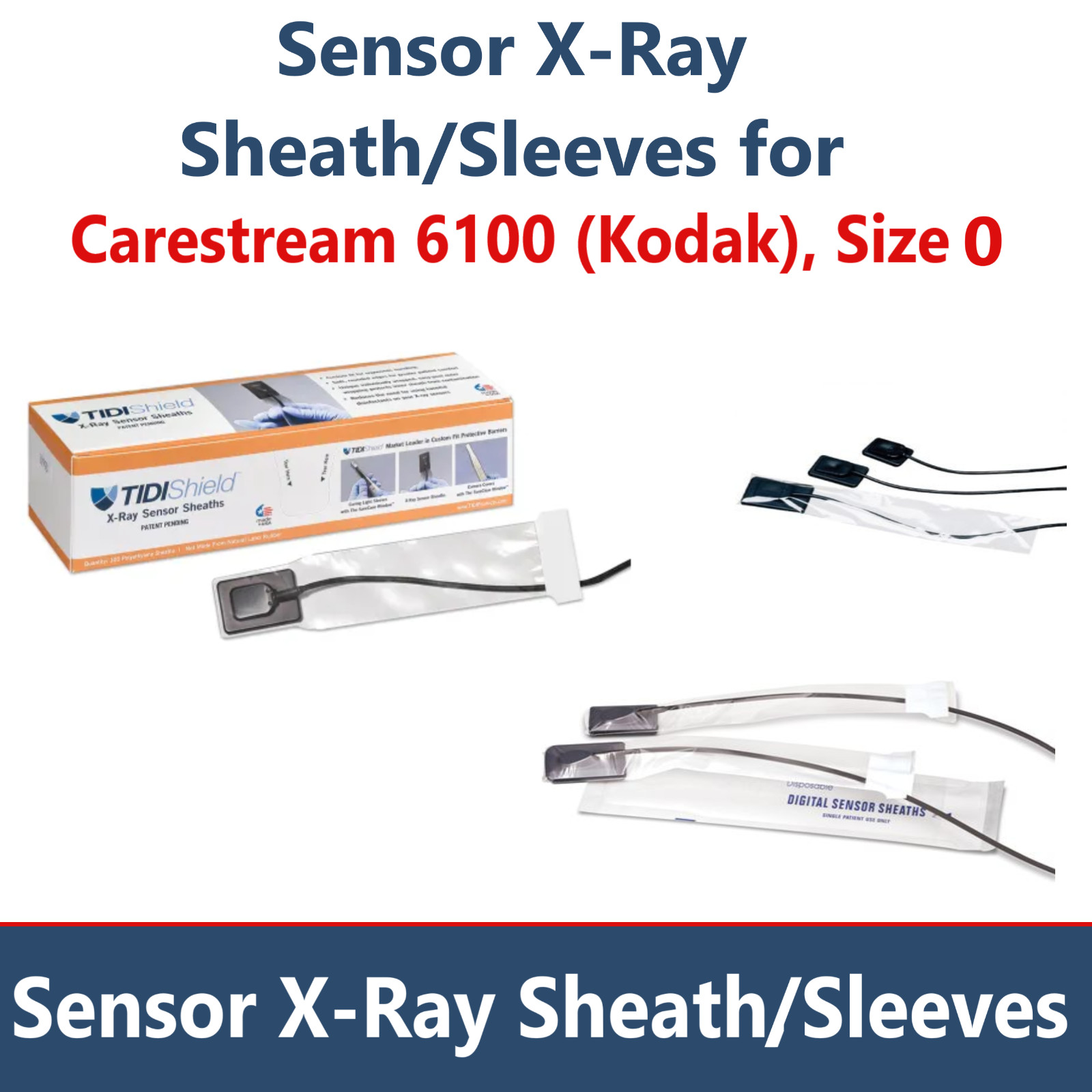 Dental Kodak Carestream & Schick by Sirona Size 0 Sensor Sheaths Box of 100/ 500
