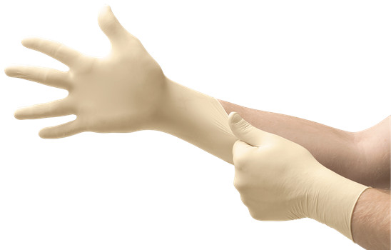 *100-Pieces* Ansell TouchNTuff Disposable Latex Gloves 6.5-7 Small 69-210
