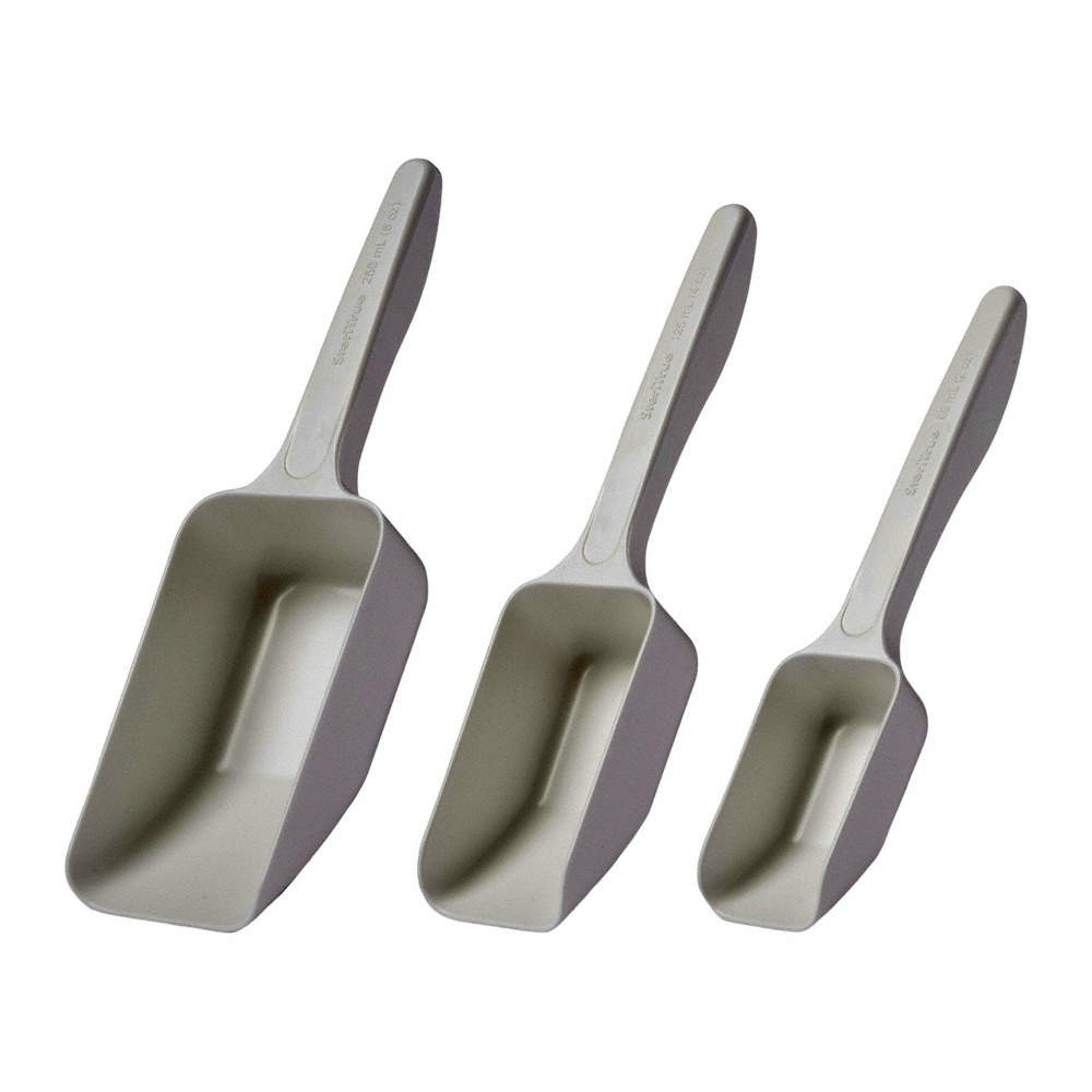GRAINGER APPROVED Sampling Scoop,Polypropylene,White,PK10 860JP9