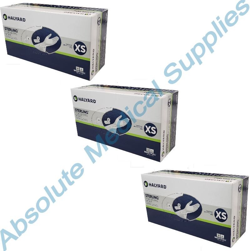 *600-Gloves* Halyard Sterling Nitrile Powder-Free Examination X-Small 50705