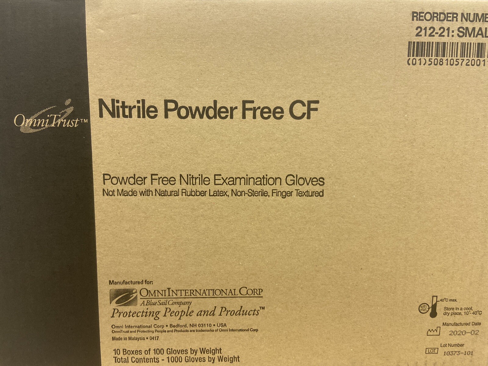 OmniTrust Nitrile Powder Free CF (Small)
