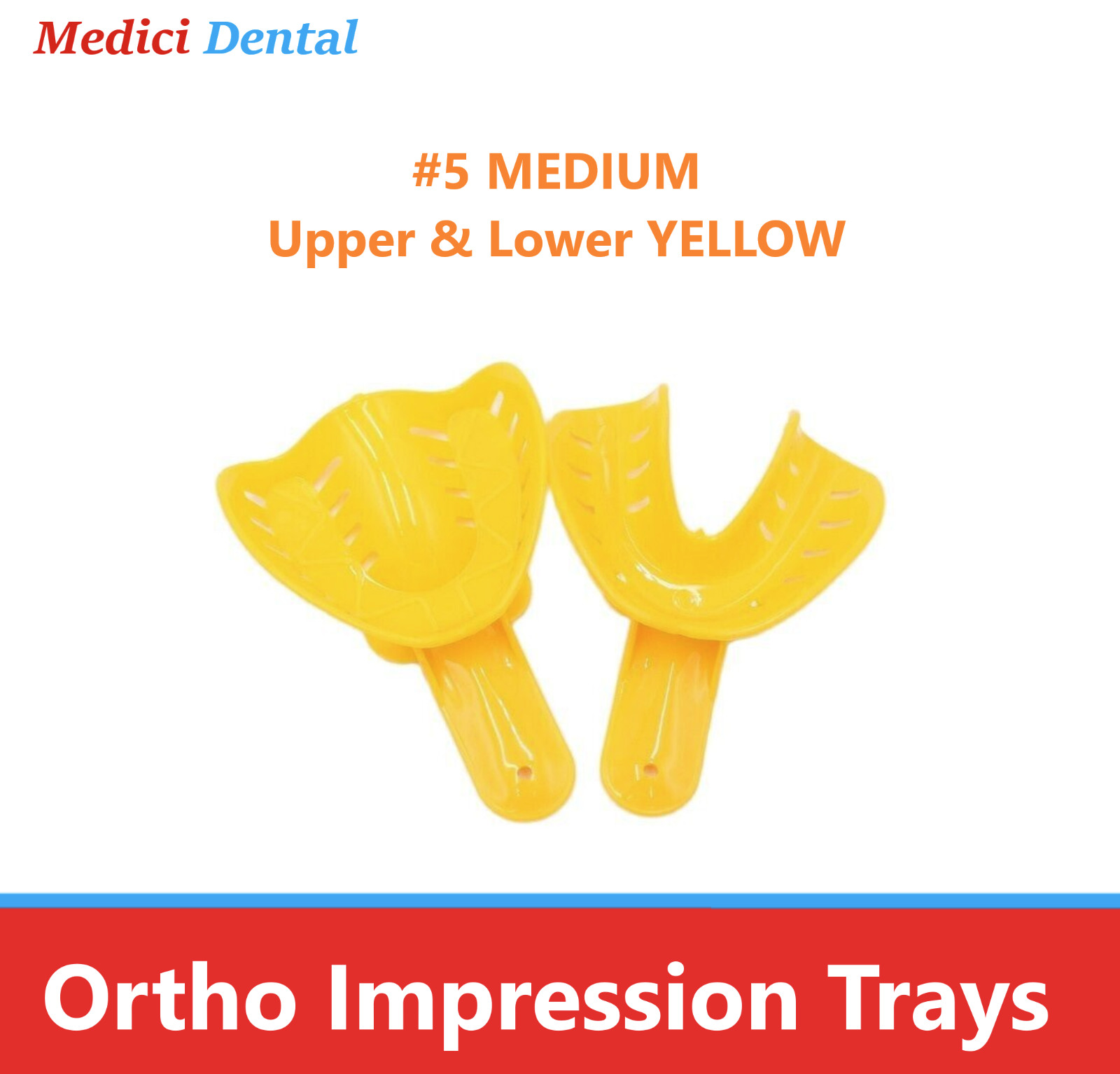 Dental Ortho Impression Trays Perforated Disposable For Child/Pedo Adult 12/bag