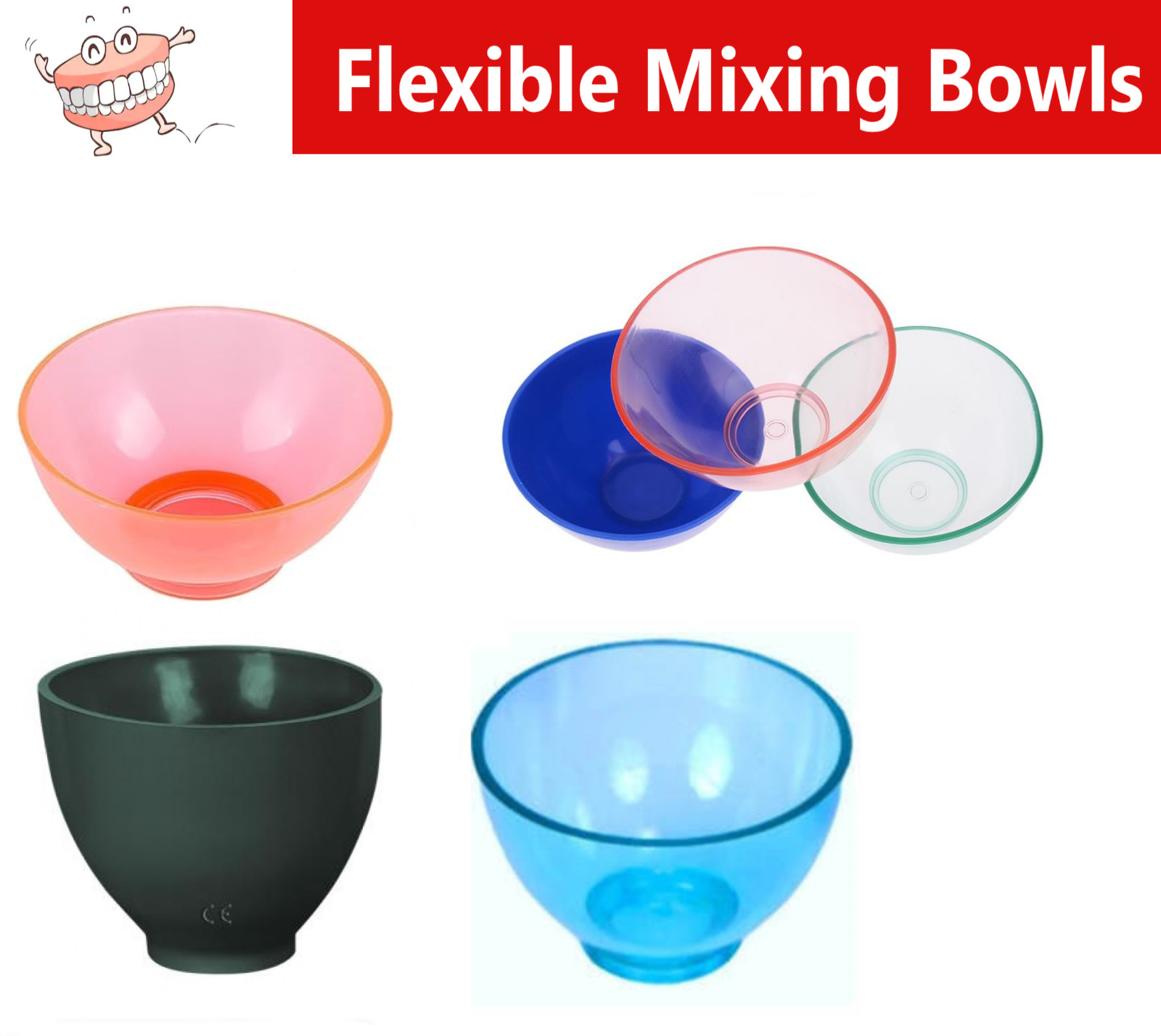 Dental Flexible Mixing Bowls for Impression Material Large or Medium, Promotion!