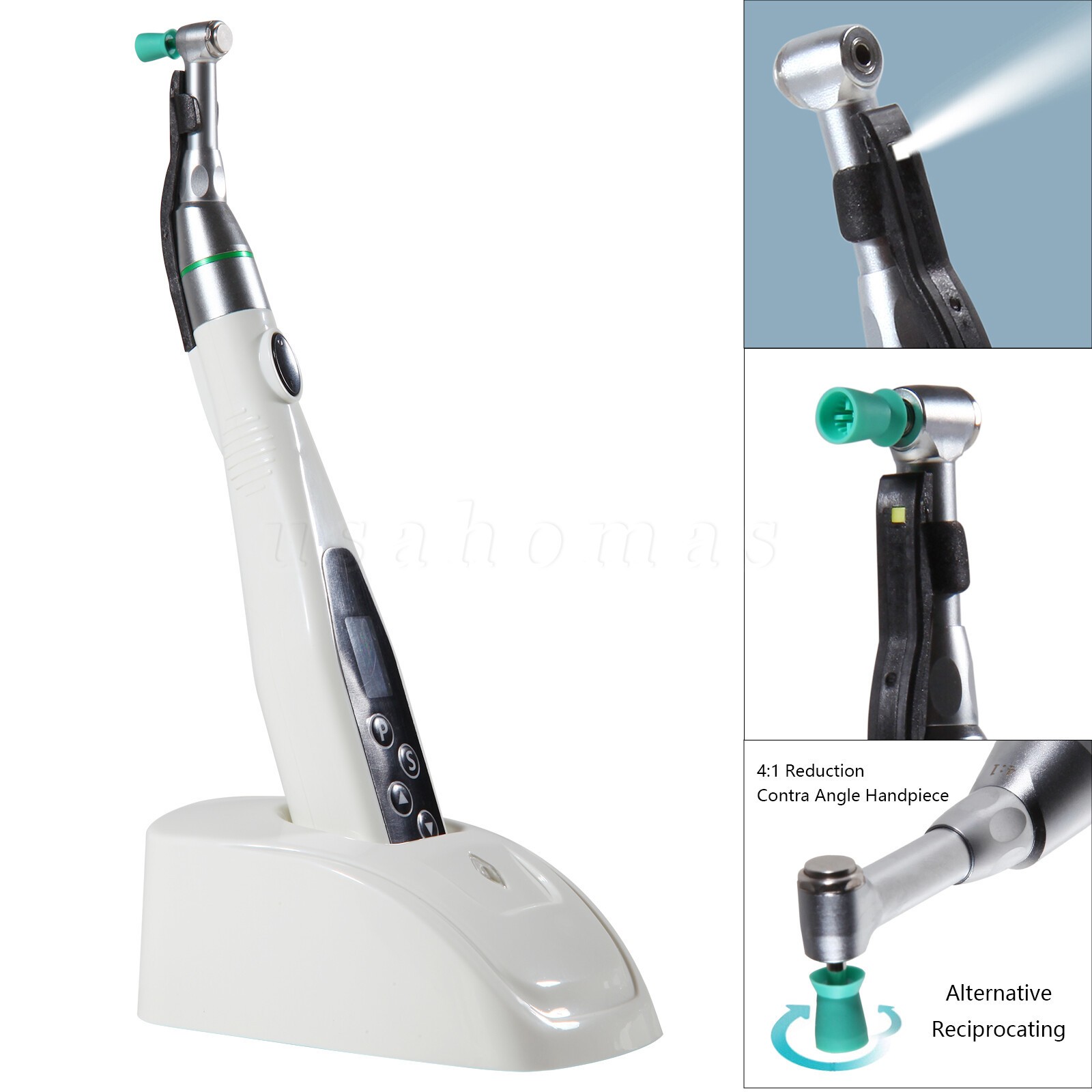 Dental LED Polishing Grinder Motor 4:1 contra angle / 100pcs Polishing cups USA