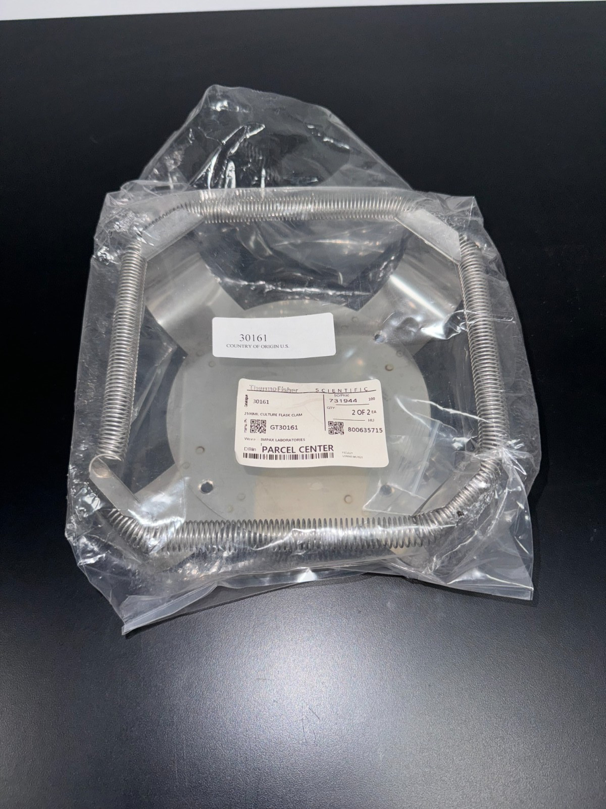 Thermo Scientific 2500 ml Stainless Steel Flask Holder Clamp #18277