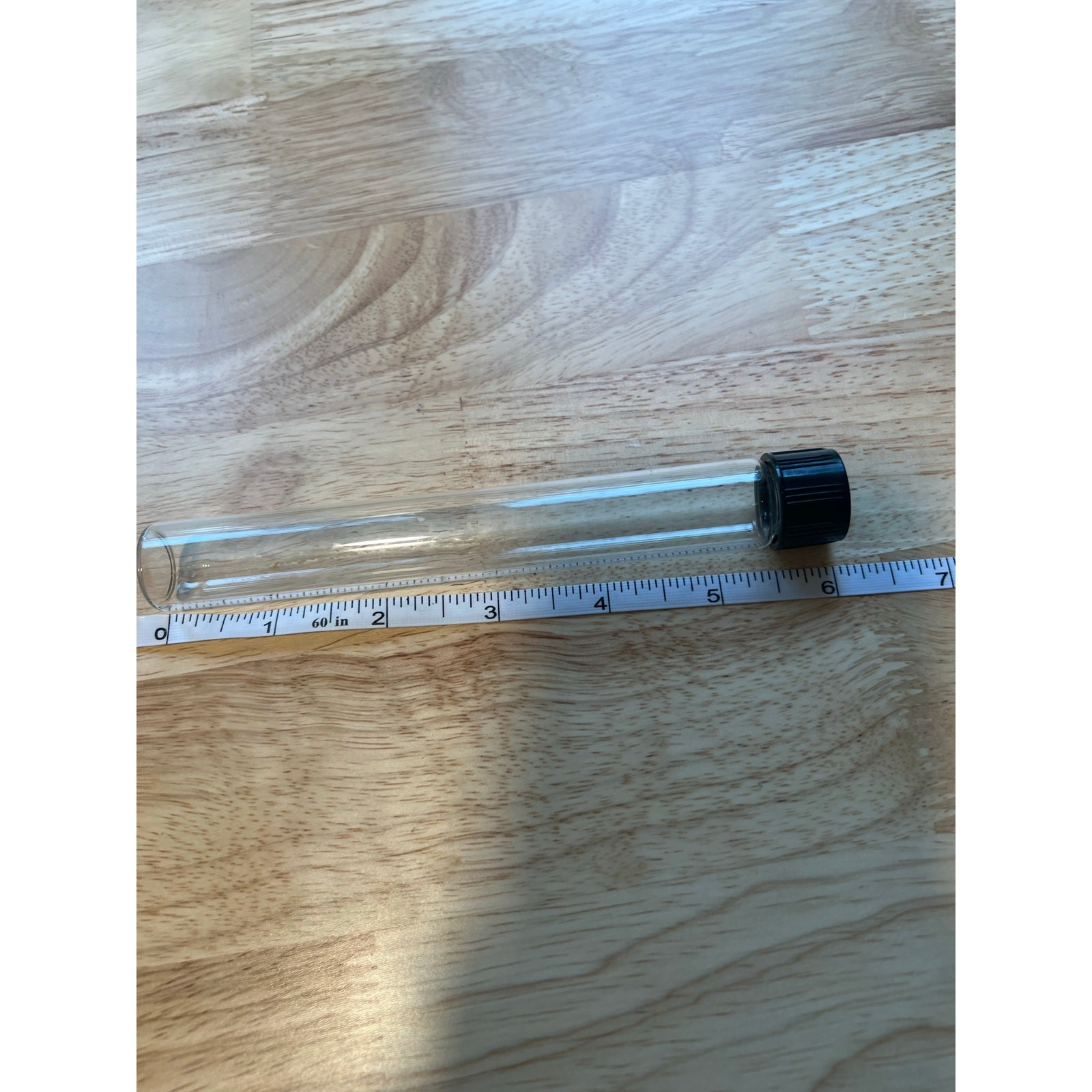 12 Capped Glass Test Tubes with Wood Stand Display Rack Science Lab Testing