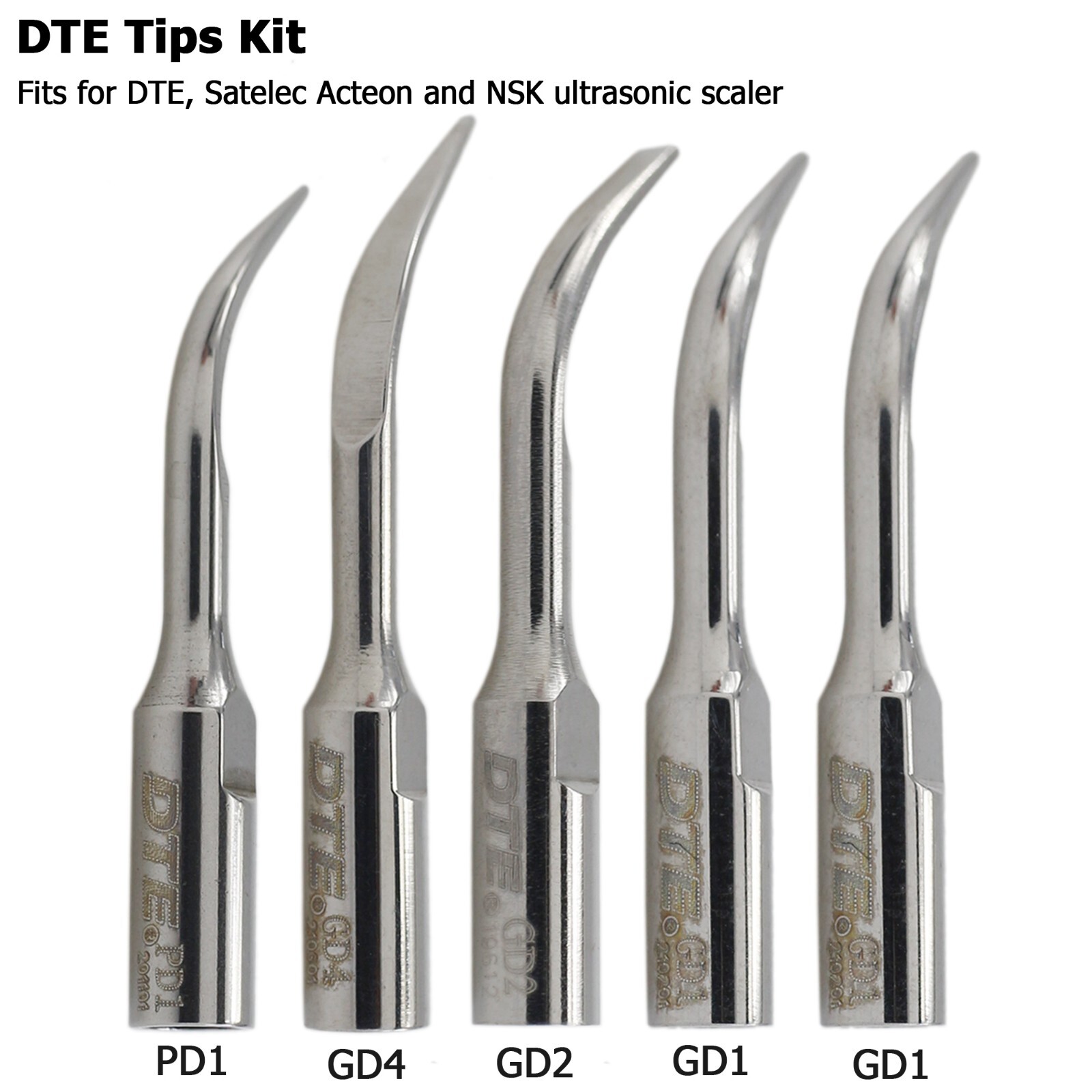 Dental Acteon NEWTRON Slim B.LED Piezo Handpiece DTE Ultrasonic Scaler Tips GD1