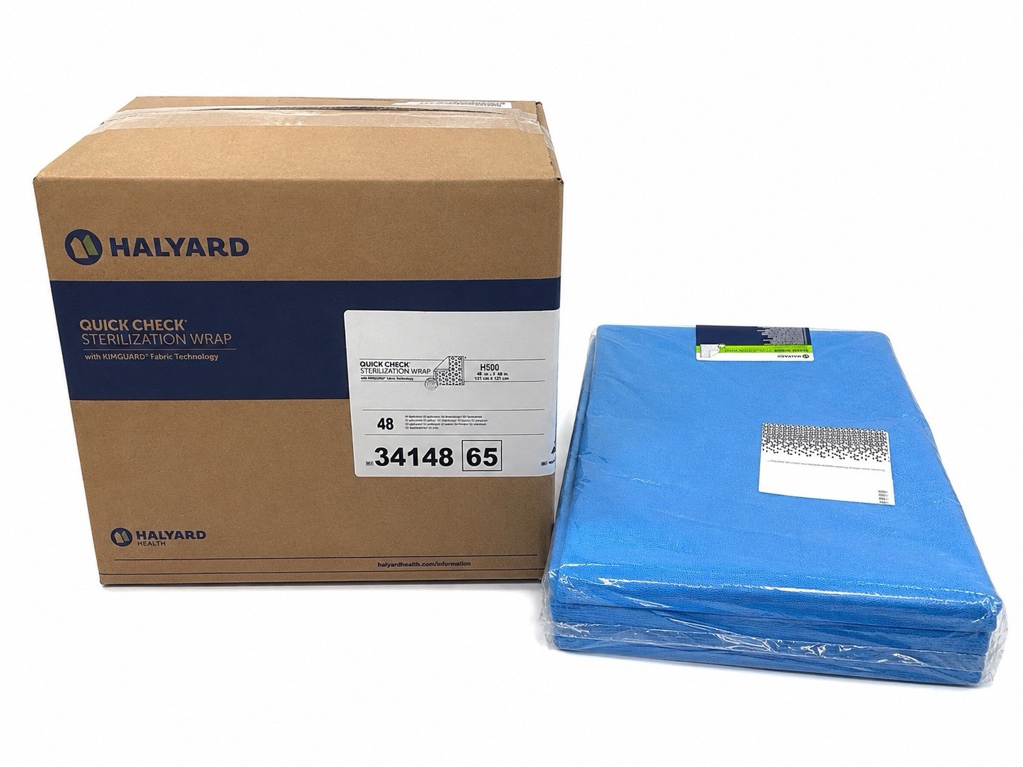 HALYARD Quick Check H500 Sterilization Wrap 48” x 48” REF 34148 Case of 48