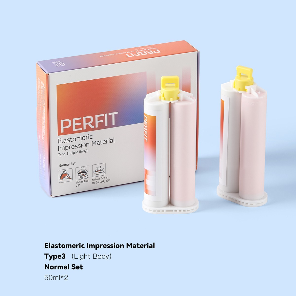 AZDENT Dental Impression Material Putty Light Body Fast/Normal Set 50ml*2
