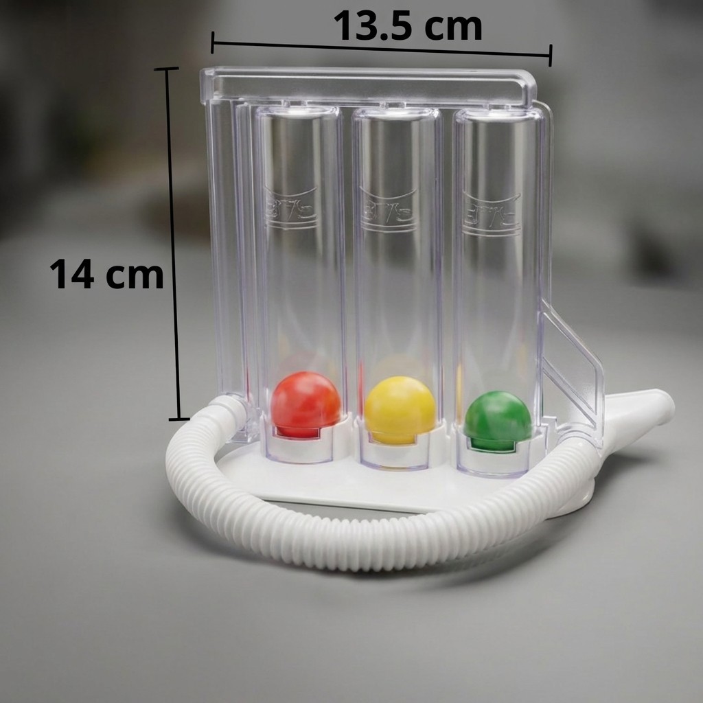 Spirometer (3 Balls Exerciser) Convenient And Portable Device Designed PACK OF 1