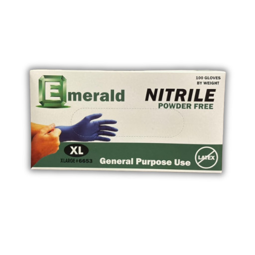 Emerald General Purpose Blue Nitrile X-Large Gloves 1000/CASE