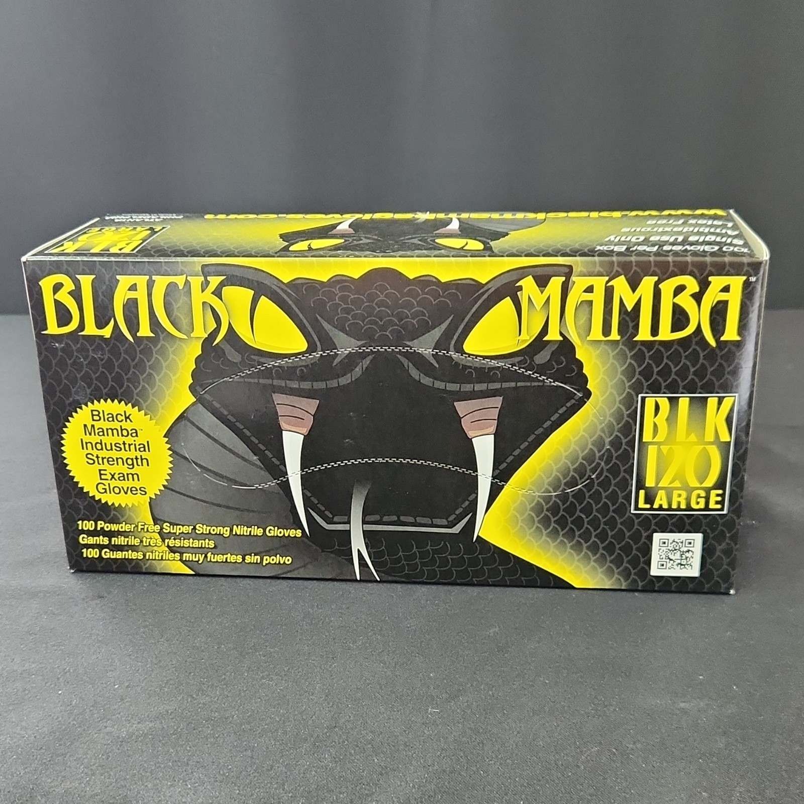 Black Mamba BLK120 Industrial Strength Powder-Free Nitrile Gloves Large Model