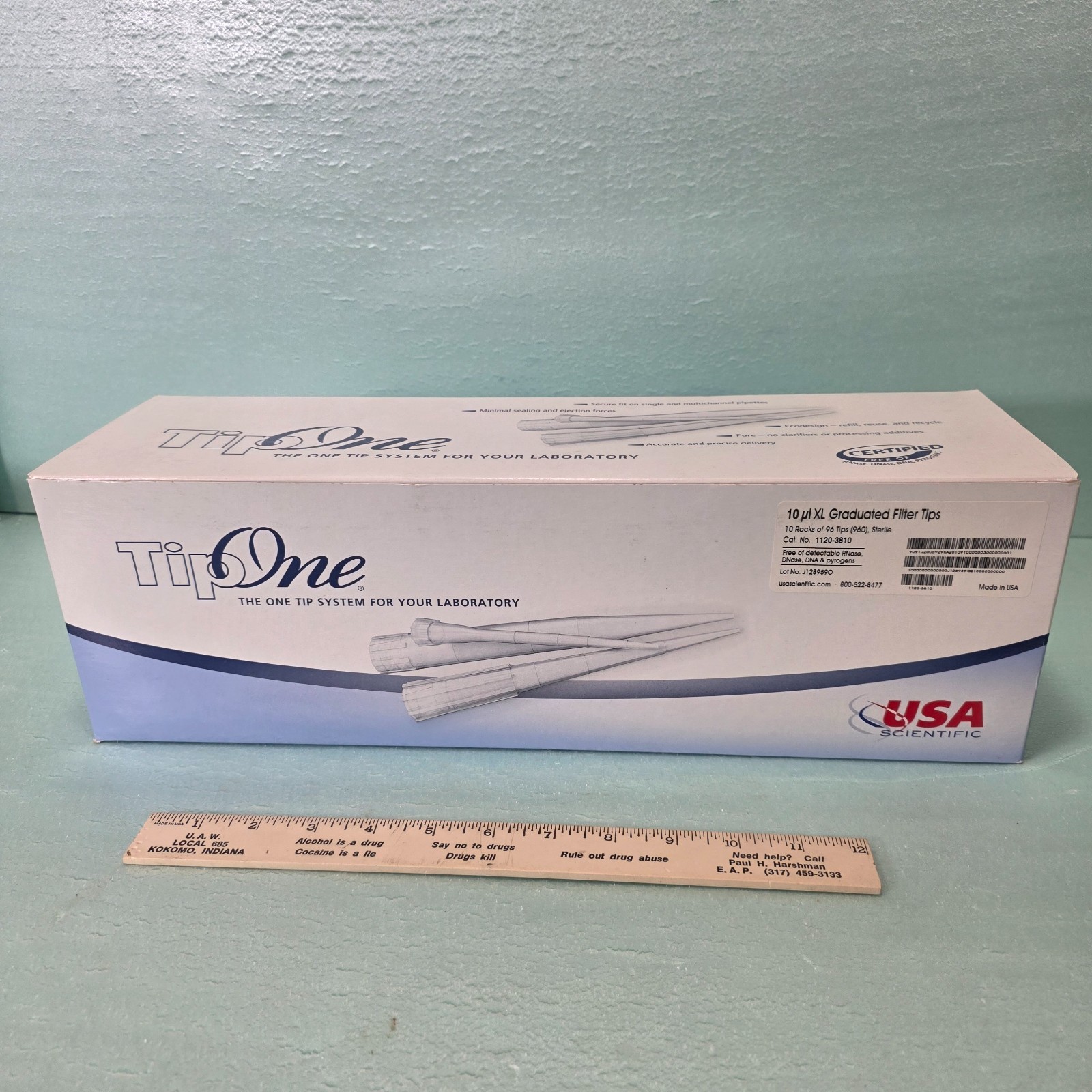 TipOne 1120-3810 10uL XL Graduated Filter Pipette Tips 10 Racks 960 Total