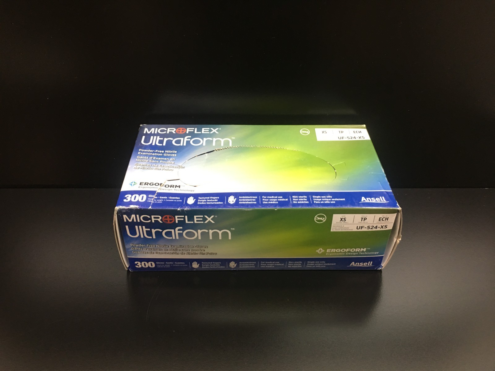 Ansell REF UF-524-XS Microflex Ultraform Disposable Nitrile Gloves Powder-Free