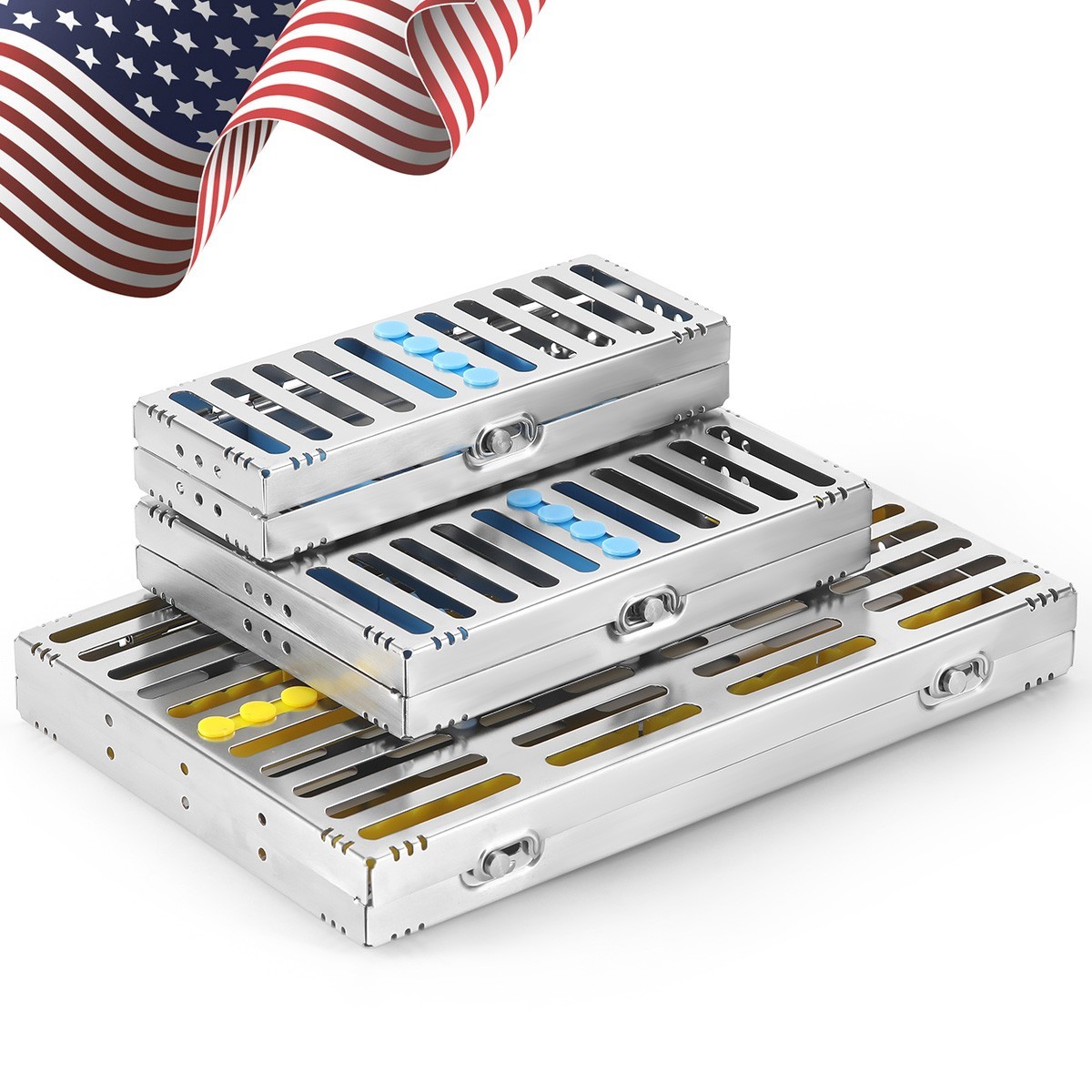 Dental Surgical Sterilization Instrument Tray Rack Autoclavable Disinfection Box