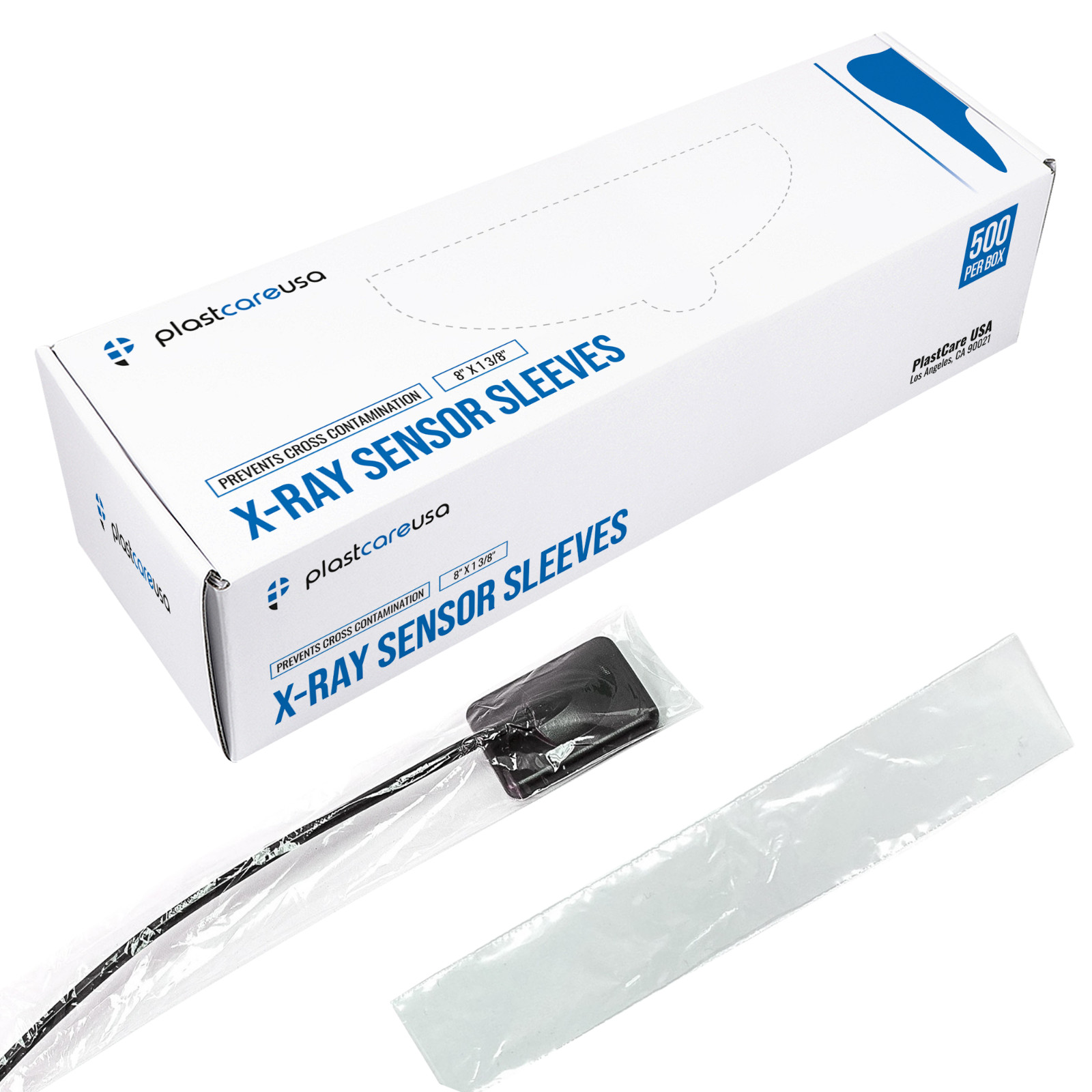Disposable X-Ray Sensor Sleeves, Barrier Plastic Digital 8″ x 1 3/8″ (2000 Qty)