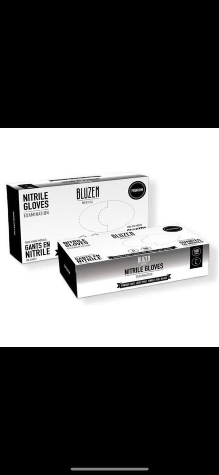 Disposable Nitrile Gloves Black BluZen