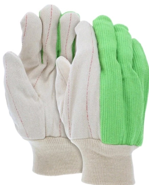 MCR Safety 12 Pack Double Palm Work Gloves Cotton Polyester Canvas Double Palm