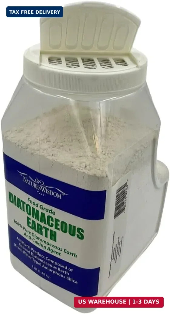Natures Wisdom Food Grade Diatomaceous Earth 3 lb. Jar