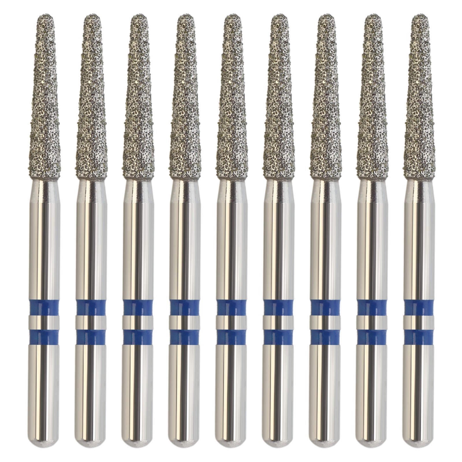 Zirconia Cutting Diamond Burs FG Z856/016M Round End Taper Medium Grit Dental