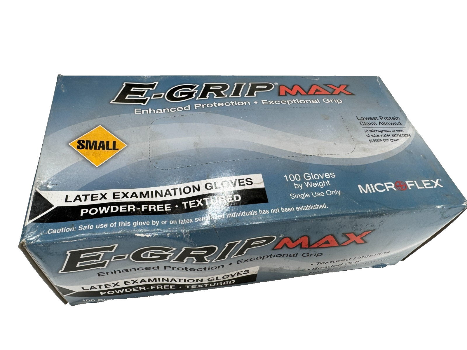 ANSELL L921 Latex Disposable Glove, Size: Small Microflex E-Grip *Box of 100*