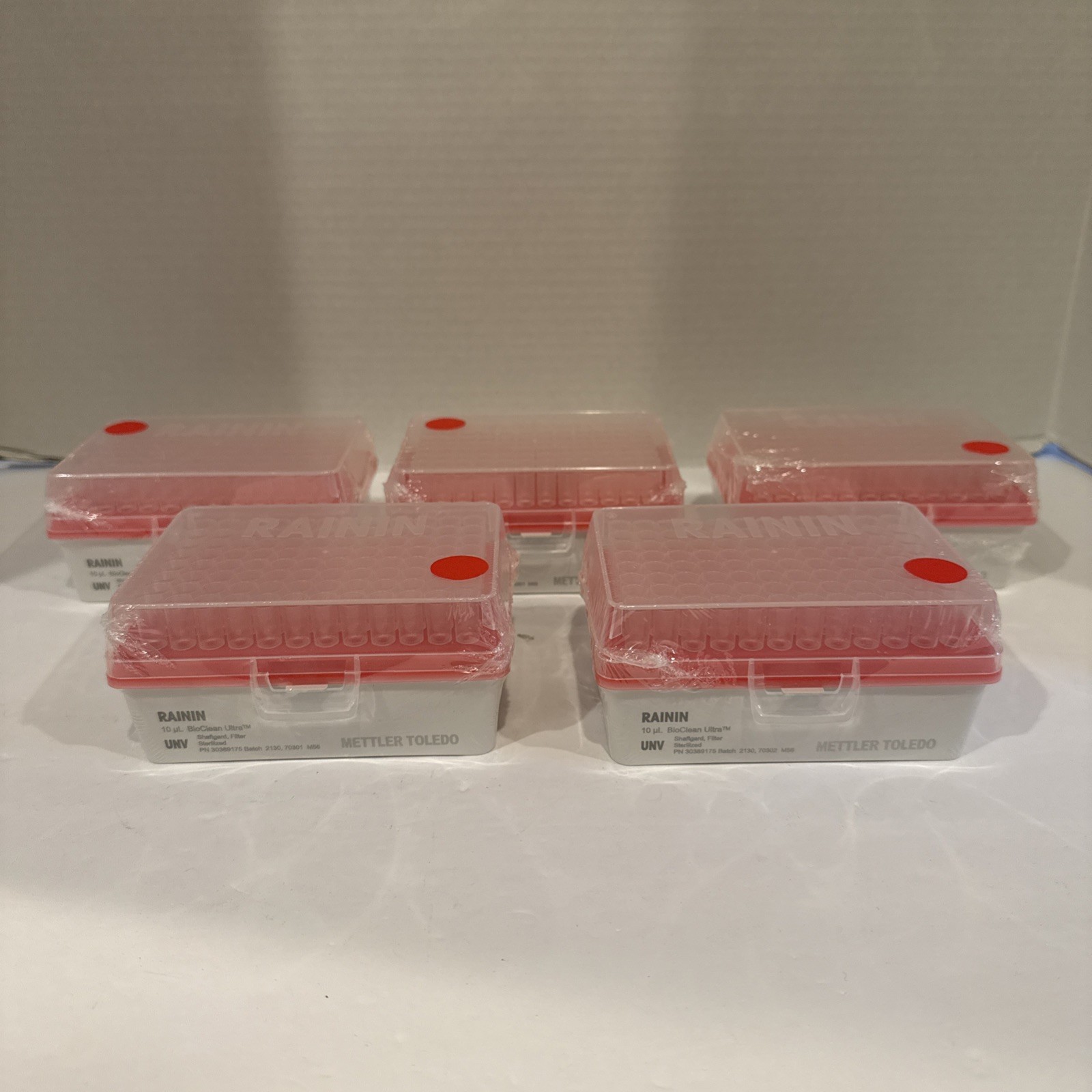 Mettler Toledo Rainin 30389175 10uL BioClean Ultra UNV 96 Pack Lot Of 5 SEALED