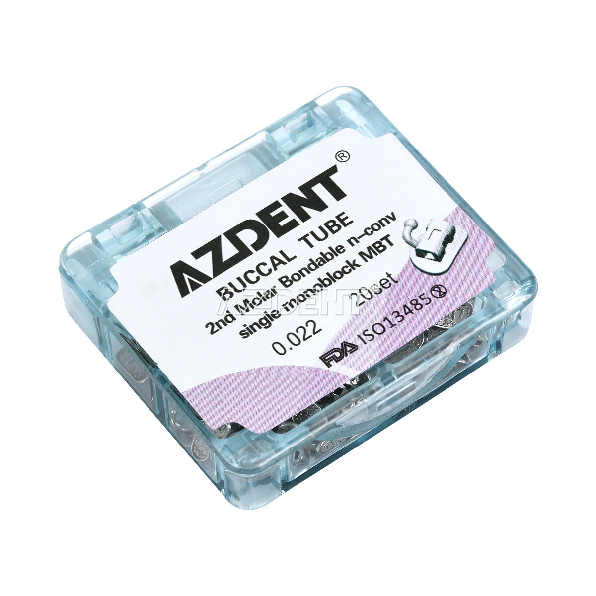 AZDENT Dental Orthodontic 1st/2nd Molar Buccal Tubes Roth/MBT 022/ 018 Bondable
